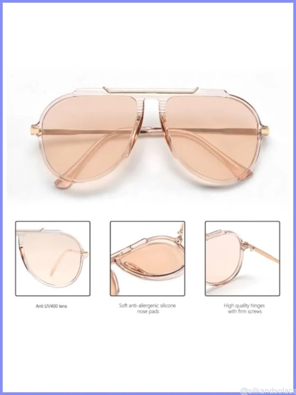N/A oversized aviator